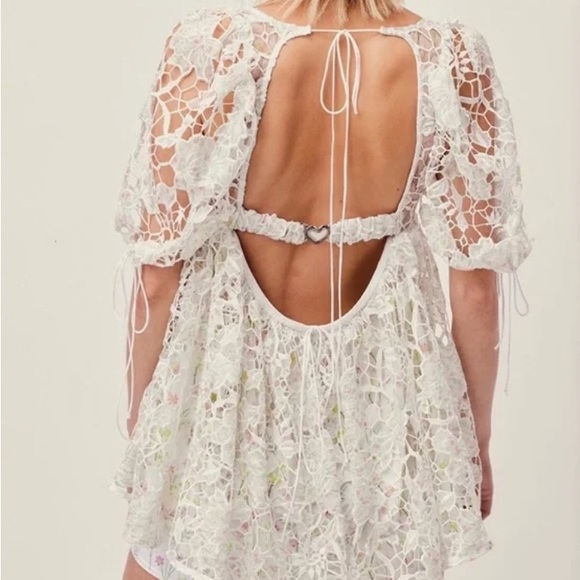 For Love and Lemons Sundae Mini Dress with shorts - Picture 2 of 12
